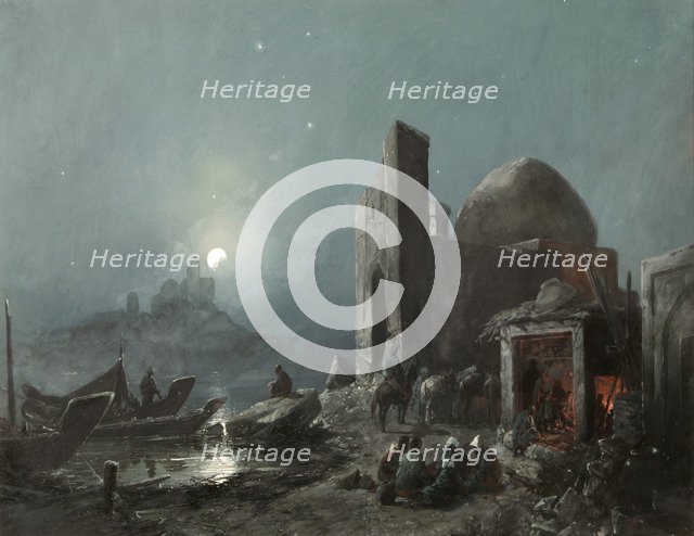 A Scene from the Life in Central Asia', 1887.  Creator: Karasin, Nikolai Nikolayevich (1842-1908).