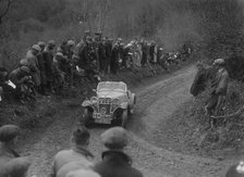Singer Le Mans of JW Rowden competing in the MCC Lands End Trial, 1935. Artist: Bill Brunell.
