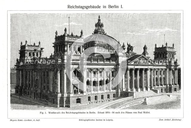 The Reichstag, Berlin, Germany, late 19th century. Artist: Unknown