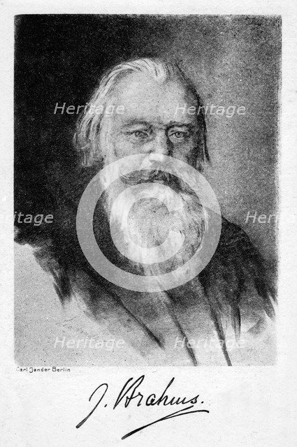 Johannes Brahms (1833-1897), German composer, 20th century.Artist: Carl Jander