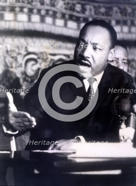 Martin Luther King (1929-1968), Protestant clergyman, leader of the nonviolent fight against raci…