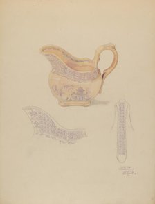 Cream Pitcher, c. 1936. Creator: Julie C Brush.