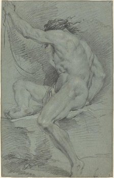 Nude Figure (academic study), 17th century. Creator: Unknown.