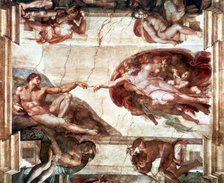 'Creation of Adam', 1508-1512. Artist: Michelangelo Buonarroti