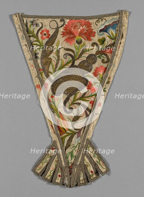 Stomacher, France, 18th century. Creator: Unknown.