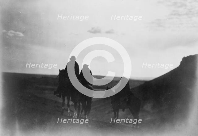 Among the Black Buttes-Navaho land, c1905. Creator: Edward Sheriff Curtis.