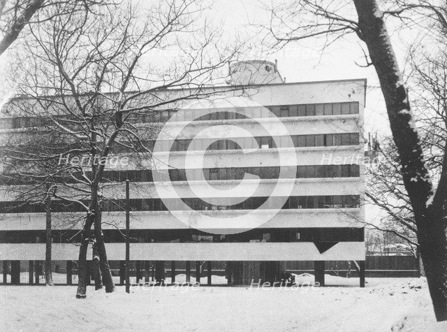 The Narkomfin Building in Moscow, 1928-1929.