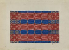 Handwoven Coverlet, c. 1937. Creator: Cornelius Christoffels.