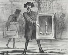 The Exhibition of 1859 (plate 1): They have Refused this, the Ignoramuses!, 1859. Creator: Honoré Daumier (French, 1808-1879).