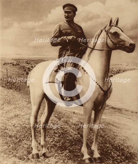 Portrait of Semyon Mikhailovich Budyonny (1883-1973). Creator: Anonymous.