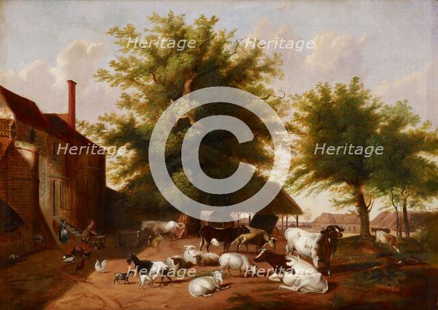 Farmyard Scene, date unknown, c1830-1892. Creator: Jacob Cox.