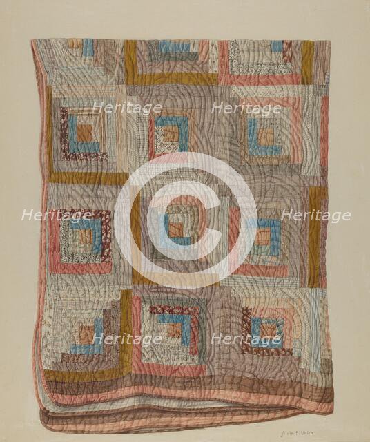 Patchwork Quilt, 1935/1942. Creator: Alois E. Ulrich.