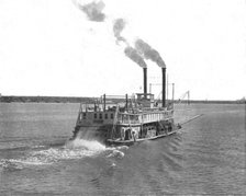 Mississippi Paddle Steamer, USA, c1900.  Creator: Unknown.
