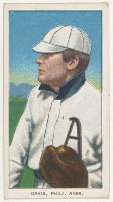 Davis, Philadelphia, American League, from the White Border series (T206) for the Ameri..., 1909-11. Creator: American Tobacco Company.