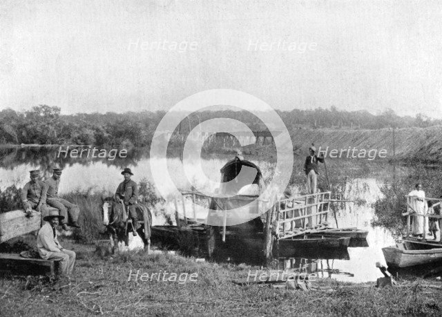 Waiting at the ferry, Paraguay, 1911. Artist: Unknown