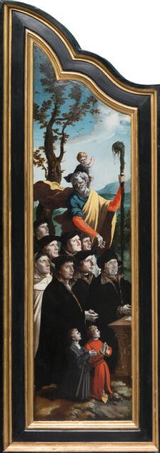 Triptych with the Crucifixion, Saints and Donors, 1530-1540. Creator: North Netherlandish Master.