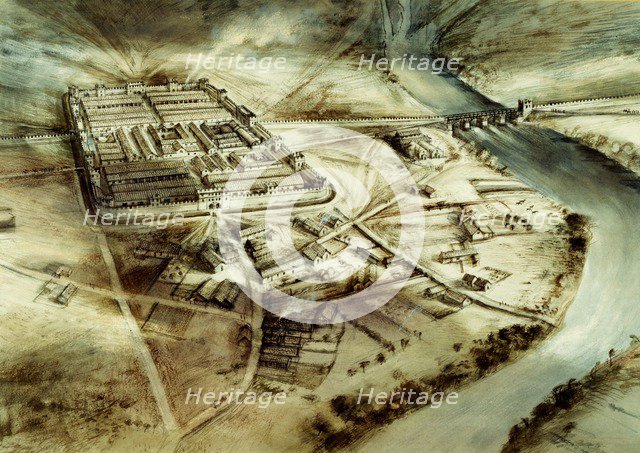 Chester's Roman Fort, Hadrian's Wall, Northumberland, 20th century. Artist: Alan Ernest Sorrell.