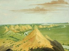 Clay Bluffs, Twenty Miles above the Mandans, 1832. Creator: George Catlin.