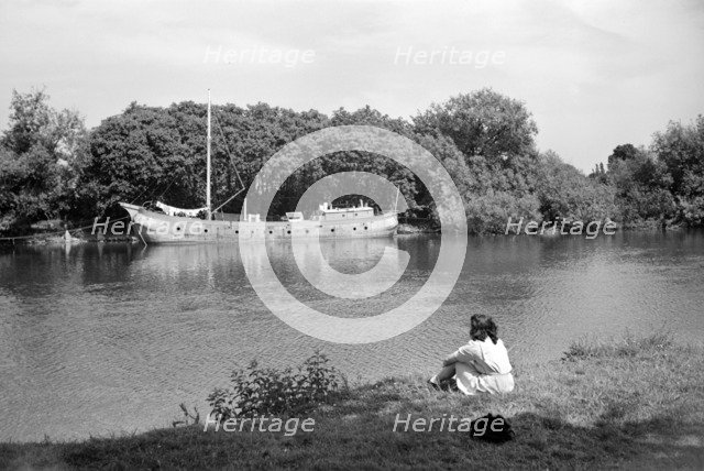 View across the River Thames at Windsor, Berkshire, c1945-c1965. Artist: SW Rawlings