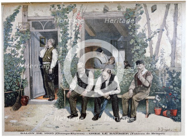 'At the Barbers', 1895. Creator: Henri Brispot.