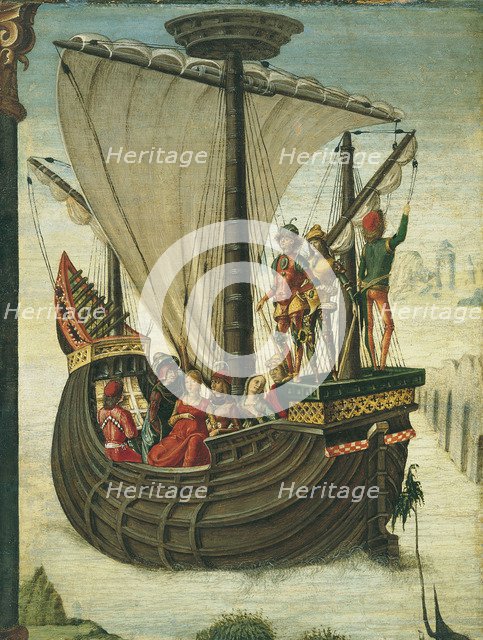 The Argonauts leaving Colchis, c. 1480. Artist: De' Roberti, Ercole (c. 1450-1496)