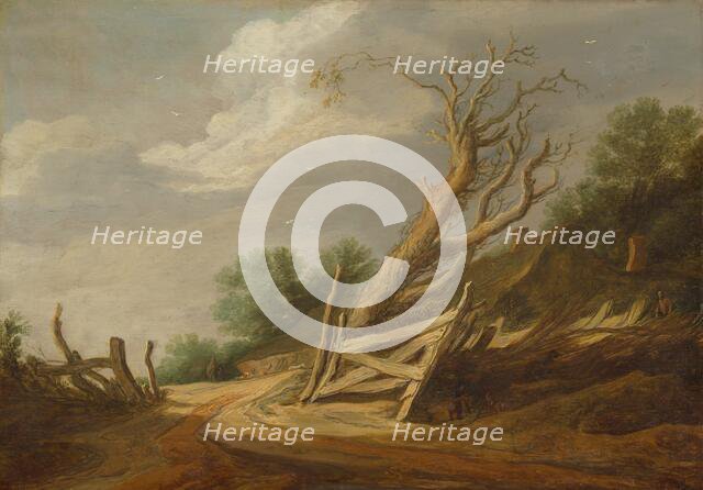 Landscape with Open Gate, c. 1630/1635. Creator: Pieter Molijn.