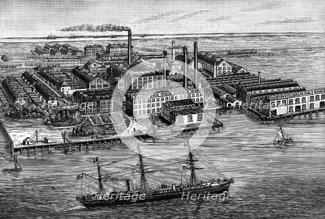 India Rubber, Gutta Percha & Telegraph Works Company factory, Silvertown, London, 1887. Artist: Unknown