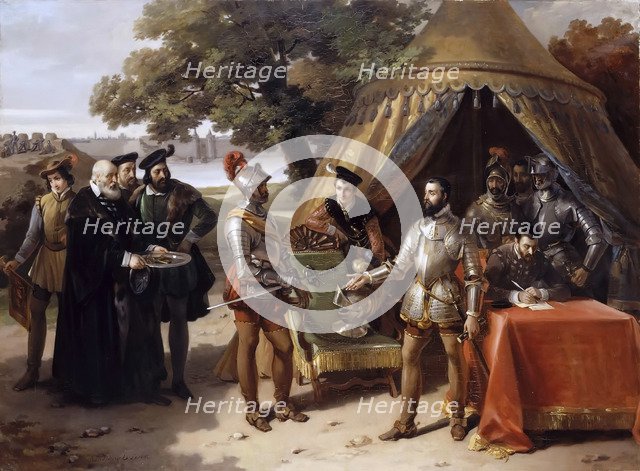 The Siege of Thionville, 23 june 1558. Artist: Haudebourt-Lescot, Hortense (1784-1845)