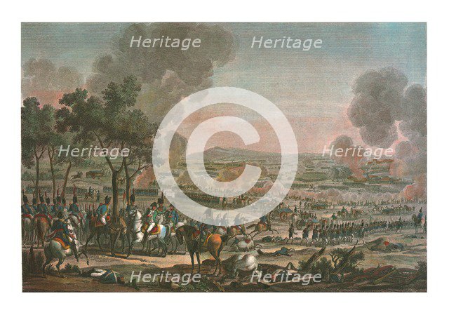 Battle near Wagram, 7 July 1809, (c1850).  Artist: Louis Francois Mariage.