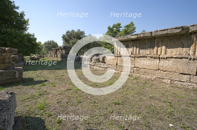 The south stoa at Olympia, Greece. Artist: Samuel Magal