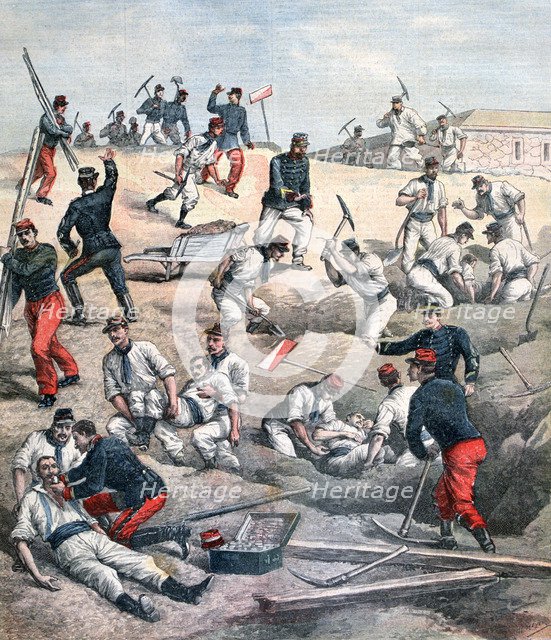Rescue of the victims at Aubervilliers fort, 1892. Creator: Unknown.