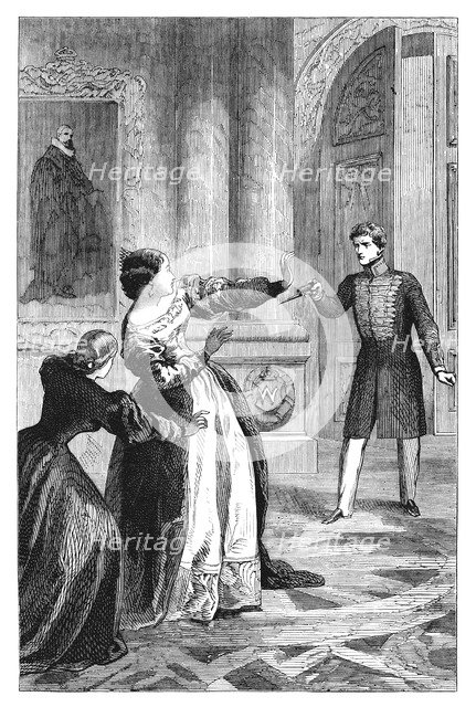 Miiguel I of Portugal (1802-1860) attacking his sister, c1895. Artist: Unknown