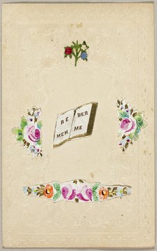 Remember Me (valentine), c.1830. Creator: Unknown.