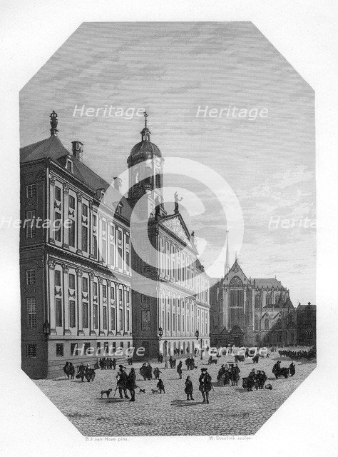 Town Hall in Amsterdam, Netherlands, c1870. Artist: W Steelink