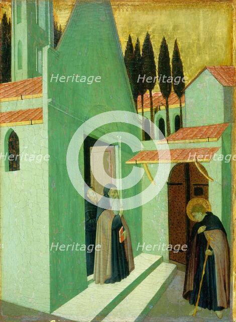 Saint Anthony Leaving His Monastery, c. 1430/1435. Creators: Sano di Pietro, Master of the Osservanza Triptych.