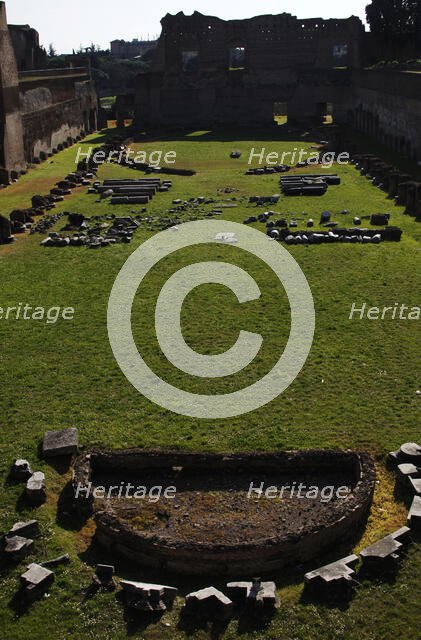 Stadium of Domitian, Imperial Palace, Palatine Hill, Rome, Italy, 51-96 AD (2009). Creator: LTL.