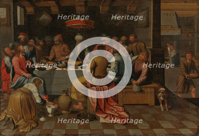 Mary Magdalene anoints Jesus' feet, probably 16th century. Creator: Unknown.