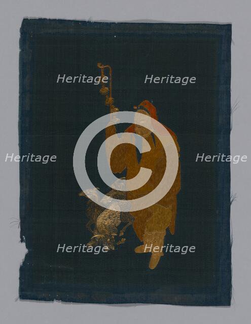 Panel (Furnishing Fabric), China, Kangxi Period, Qing dynasty (1644-1911), 1800/50. Creator: Unknown.