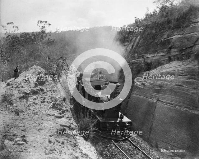 Toowoomba Range engine Murphy's Creek and Highfields, c1894. Creator: Poul C Poulsen.