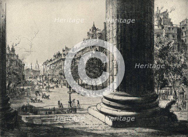 'View from the Madeleine', 1915. Artist: Herbert Hillier.