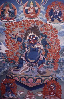 Thangka painting project for Tibetan refugees, Dharamsala, India, 1988. Creator: Amanda Waite.