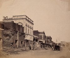 India: a ruined street showing the house in which the king was confined, c1858. Creator: Felice Beato.