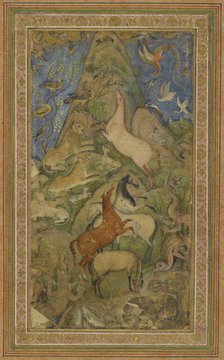 An assembly of animals and birds, c1610. Creator: Anon.