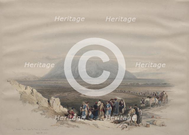 Mount Tabor from the Plain of Esdraelon, 1839. Creator: David Roberts (British, 1796-1864).