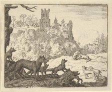 Renard Leaves with the badger, 1650-75. Creator: Allart van Everdingen.