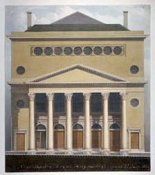 The new Theatre Royal, Haymarket, Westminster, London, 1821.   Artist: Robert Blemmell Schnebbelie