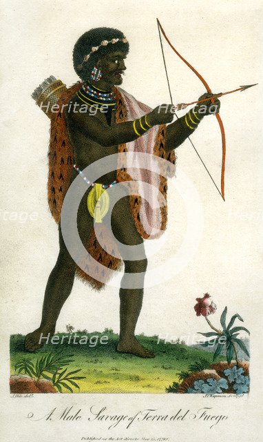 'A Male Savage of Terra del Fuego', 1795. Creator: J Chapman.