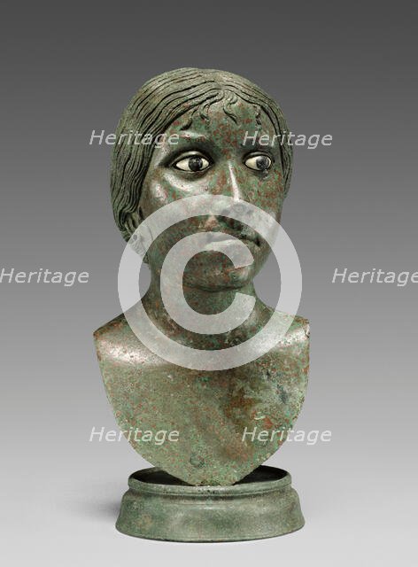 Miniature Portrait Bust of a Woman, 25 B.C.-A.D. 25. Creator: Unknown.