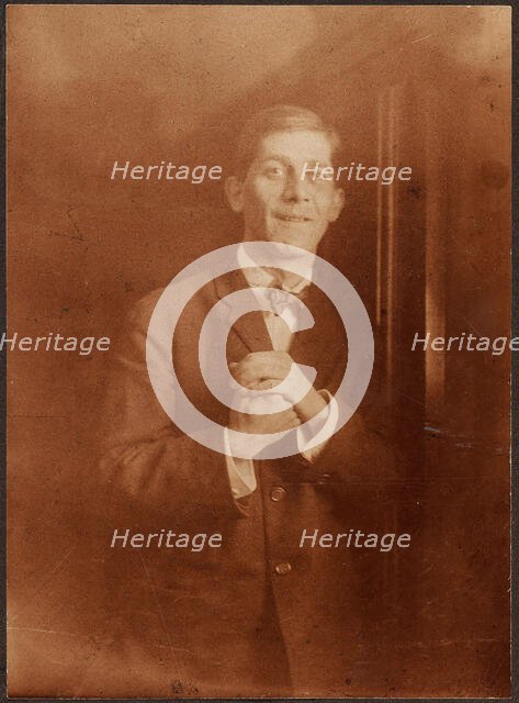 Oskar Kokoschka during his time as a professor at the Dresden Art Academy, 1920. Creator: Erfurth, Hugo (1874-1948).