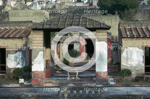 The house of the stags in the Roman town of Herculaneum. Artist: Unknown